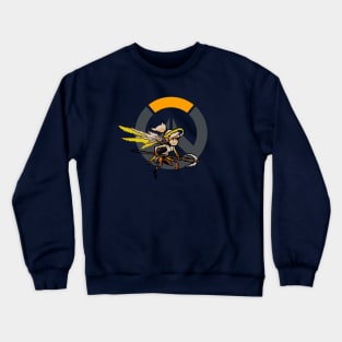 Overwatch - 16-Bit Mercy W/ Logo Crewneck Sweatshirt